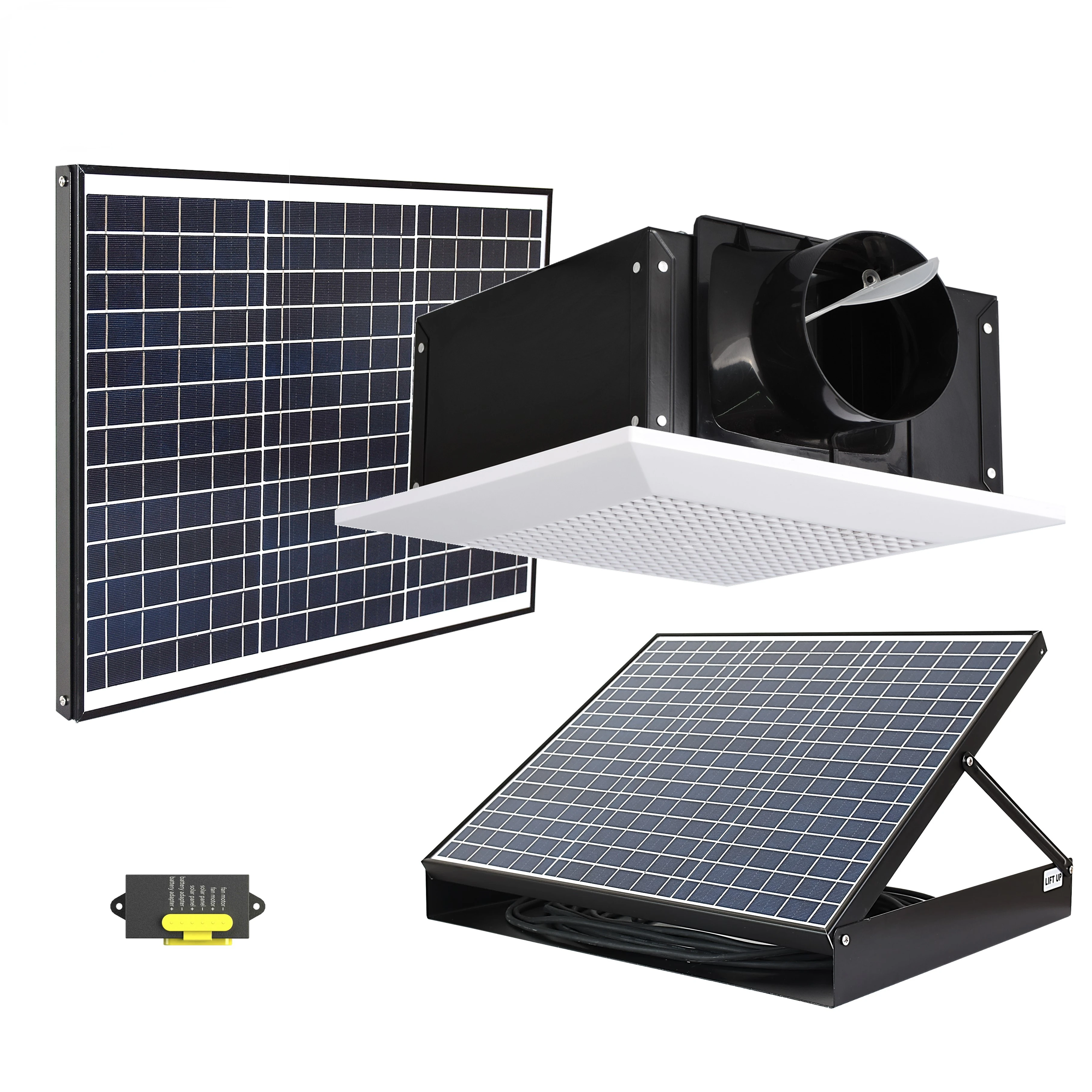 Solar Panel Battery Powered Roof Mount Air Circulation Split Type Blower Home Ventilation Ceiling Exhaust Fans
Solar Panel Battery Powered Roof Mount Air Circulation Split Type Blower Home Ventilation Ceiling Exhaust Fans