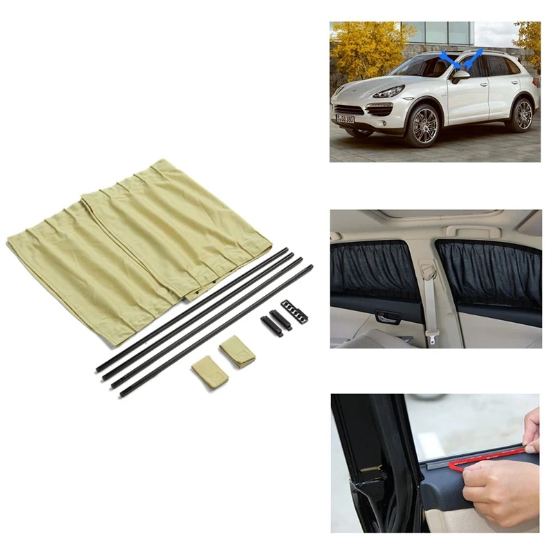 2pcs/1 Set Universal S/L Size Car Side Window Sunshade Curtains Auto Windows Curtain Sun Visor Blinds Cover Car-Styling
2pcs/1 Set Universal S/L Size Car Side Window Sunshade Curtains Auto Windows Curtain Sun Visor Blinds Cover Car-Styling