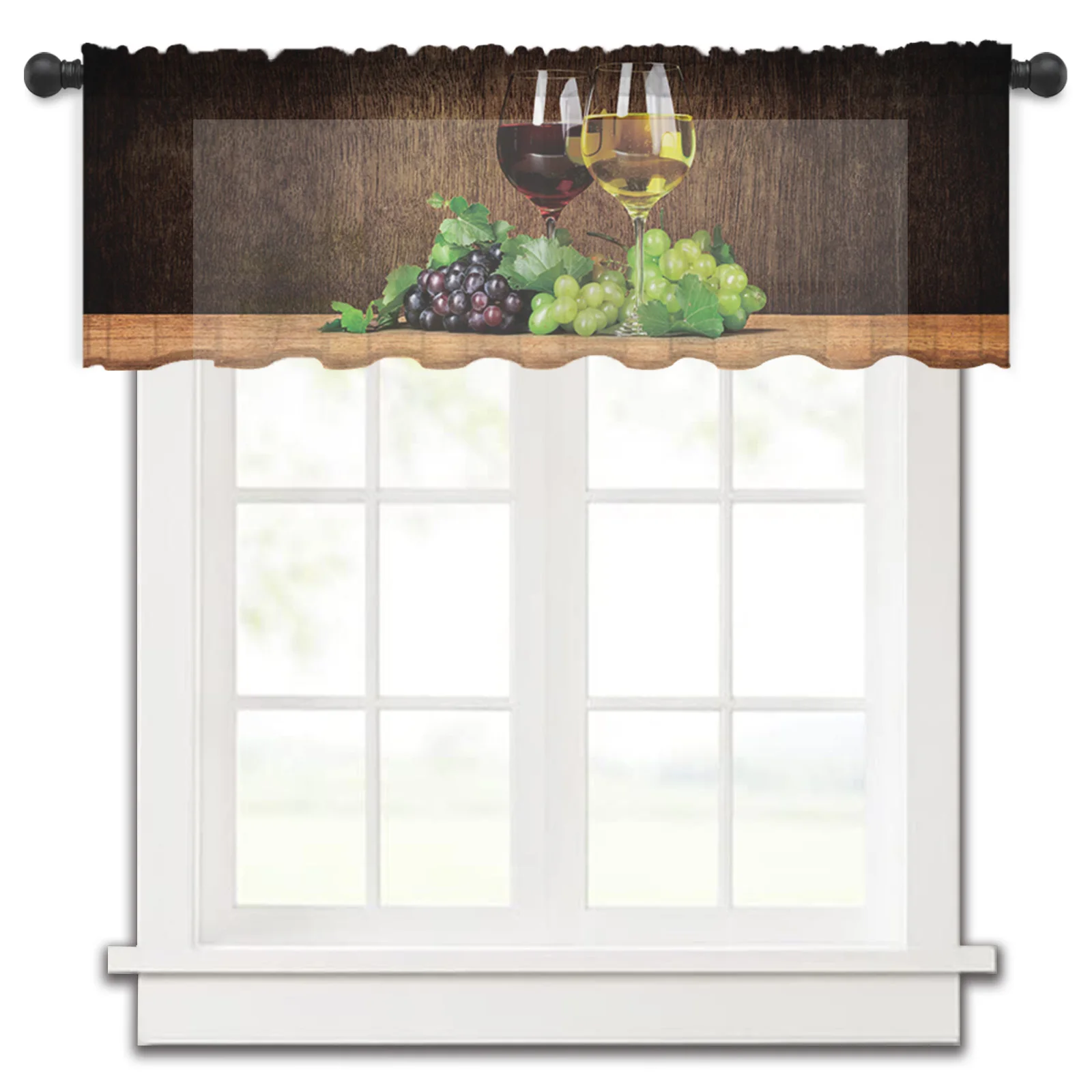 Wine Glass Grape Rustic Wood Grain Kitchen Small Curtain Tulle Sheer Short Curtain Bedroom Living Room Home Decor Voile Drapes
Wine Glass Grape Rustic Wood Grain Kitchen Small Curtain Tulle Sheer Short Curtain Bedroom Living Room Home Decor Voile Drapes