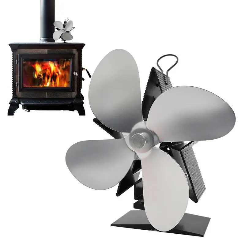 Fireplace Fan Burning Stove Four-Leaf Heating Fan Warmer Wood Stoves Thermal Power Red Fan Circulating Silver Christmas Warming
Fireplace Fan Burning Stove Four-Leaf Heating Fan Warmer Wood Stoves Thermal Power Red Fan Circulating Silver Christmas Warming