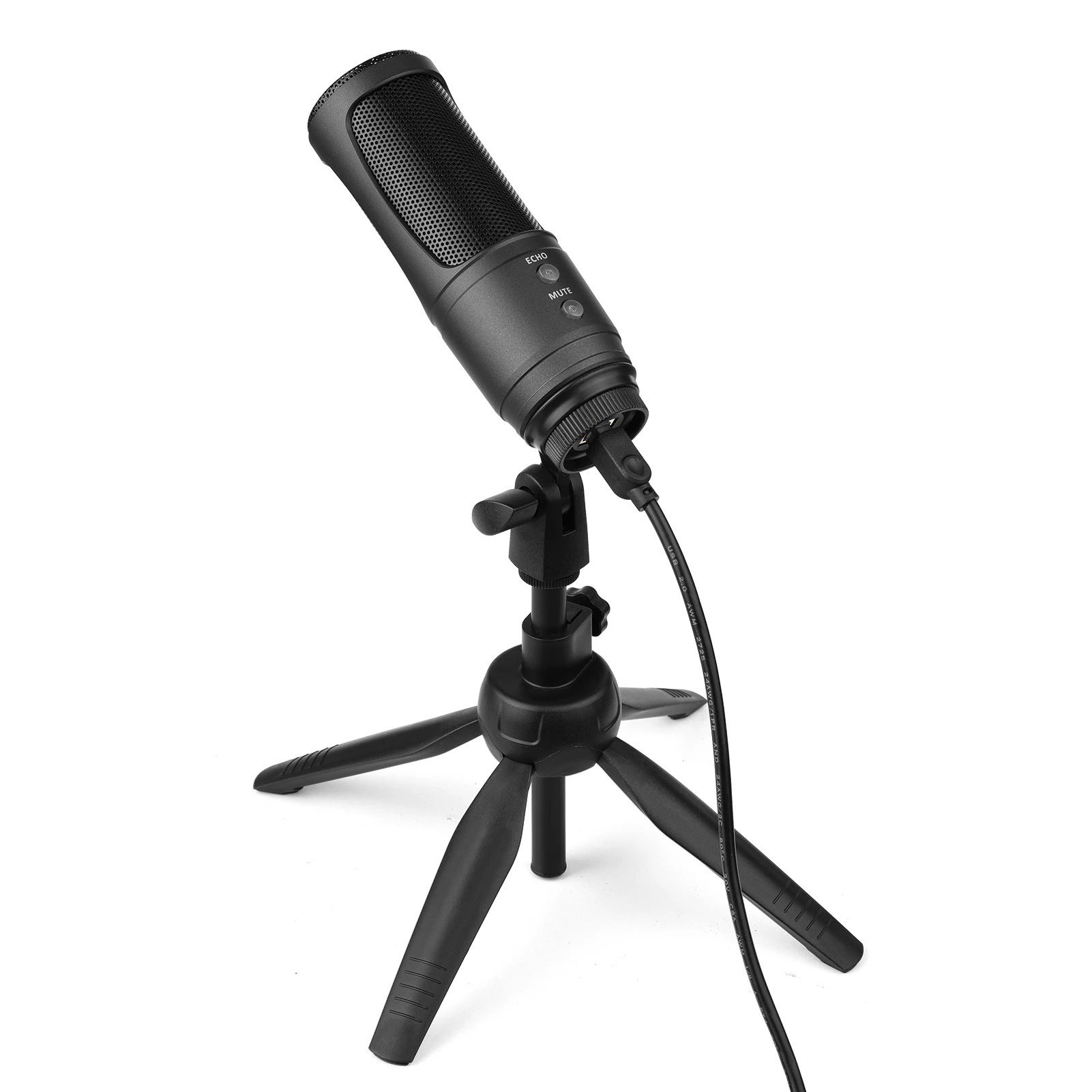 Studio USB Microphone Cardioid Condenser Computer Mic with Height Adjustable Quadripod for Streaming Podcasting Gaming Meeting
Studio USB Microphone Cardioid Condenser Computer Mic with Height Adjustable Quadripod for Streaming Podcasting Gaming Meeting