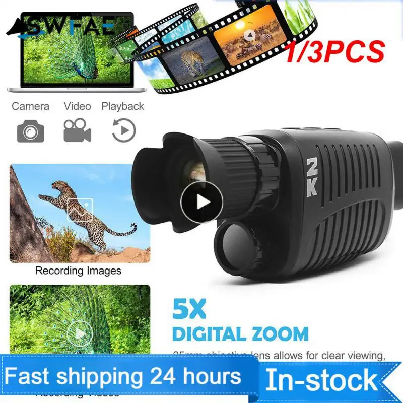 1/3PCS Monocular Night Device 1080P Infrared 5x Digital Zoom Hunting Telescope Outdoor Day Night Dual Use 100%
1/3PCS Monocular Night Device 1080P Infrared 5x Digital Zoom Hunting Telescope Outdoor Day Night Dual Use 100%