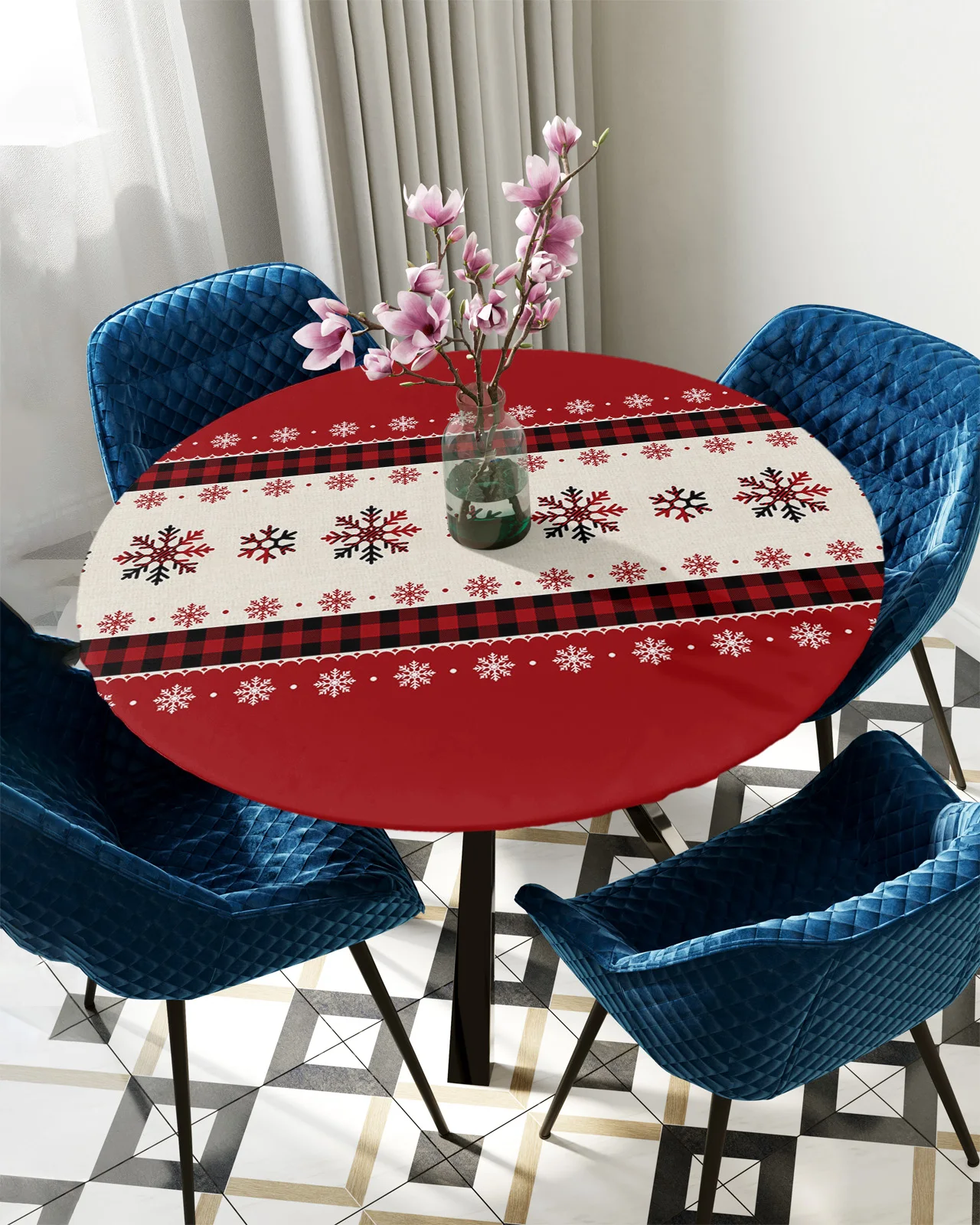 Christmas Red Plaid Snowflake Round Rectangular Table Cover Waterproof Elastic Tablecloth For Kitchen Table Cloth Home Decor
Christmas Red Plaid Snowflake Round Rectangular Table Cover Waterproof Elastic Tablecloth For Kitchen Table Cloth Home Decor