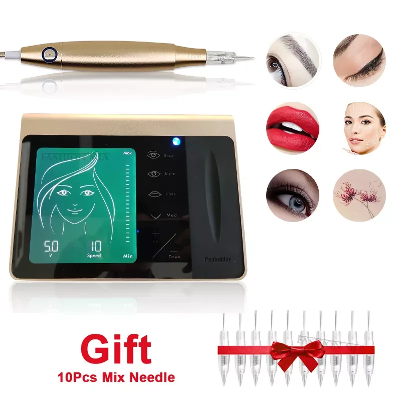 Машинка для перманентного макияжа с сенсорным экраном и ЖК-дисплеем 
Машинка для перманентного макияжа с сенсорным экраном и ЖК-дисплеем