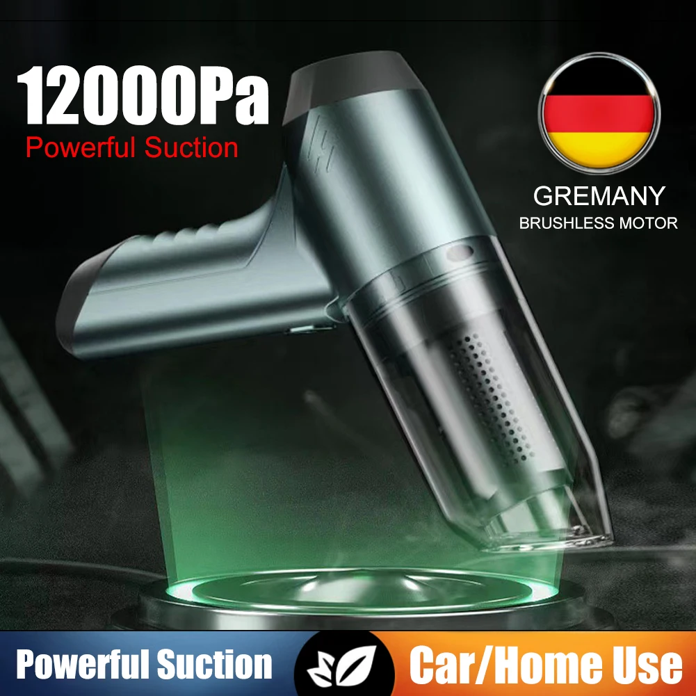 120W Wireless Car Vacuum Cleaner 12000PA 85000 rpm Strong Suction Handheld Vacuum Home&Car Use Mini Vacuum Duster Accessories
120W Wireless Car Vacuum Cleaner 12000PA 85000 rpm Strong Suction Handheld Vacuum Home&Car Use Mini Vacuum Duster Accessories