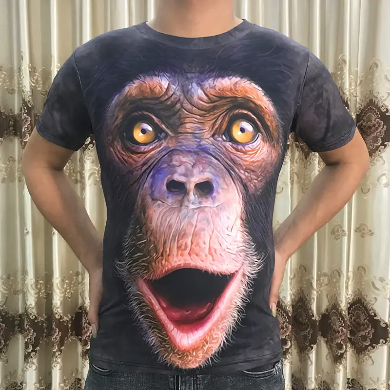 Disney Funny gorilla short sleeve men funny spoof 3D animals big mouth monkey short T-Shirt Large clothes half sleeve fashion
Disney Funny gorilla short sleeve men funny spoof 3D animals big mouth monkey short T-Shirt Large clothes half sleeve fashion