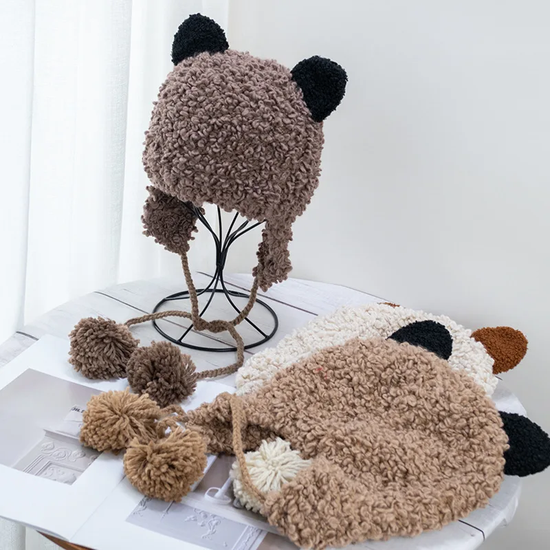 Японская Мягкая Милая теплая плюшевая шапка с кошачьими ушками женская утепленная вязаная универсальная шапка Lei Feng на флисовой подкладке для осени и зимы 
Японская Мягкая Милая теплая плюшевая шапка с кошачьими ушками женская утепленная вязаная универсальная шапка Lei Feng на флисовой подкладке для осени и зимы