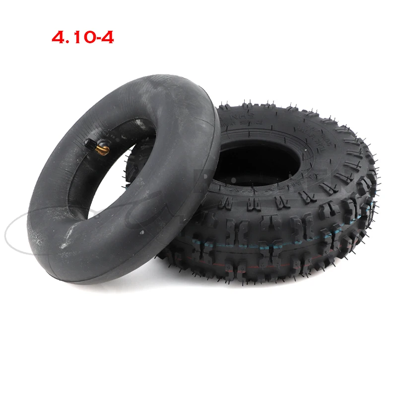 

4.10-4 Pneumatic Tires outer tire 4.10/3.50-4 Inner Tube for ATV Quad Go Kart 47cc 49cc Chunky Fit All Models 4" 4 Inch Tyre