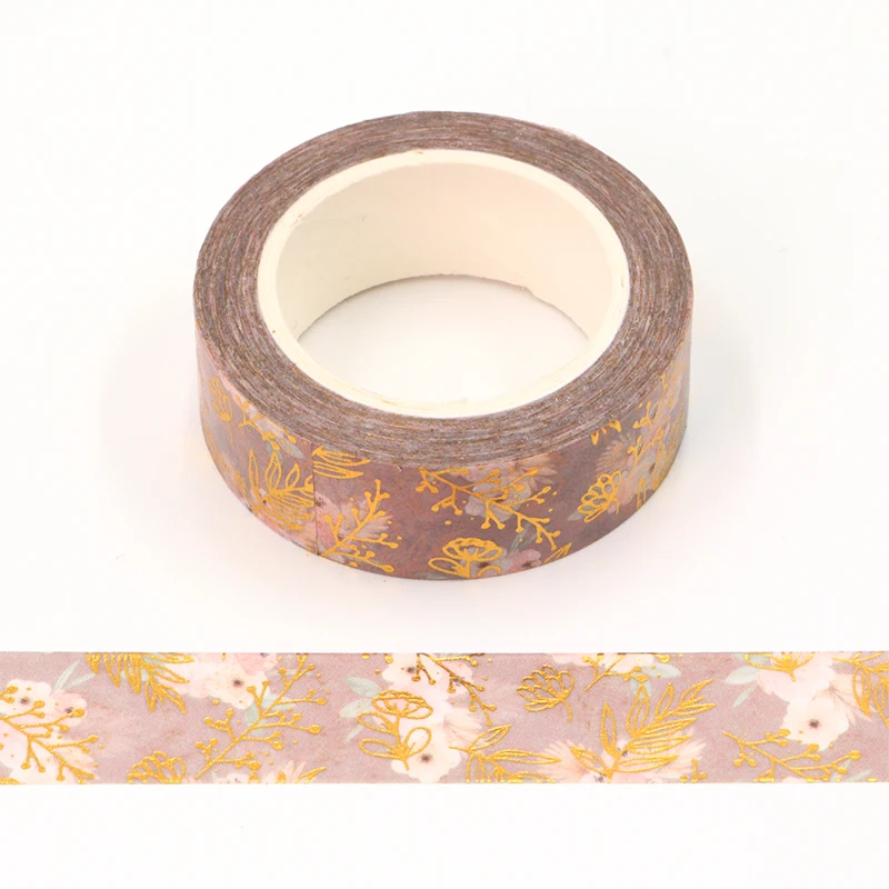 2022 NEW 1PC 15MM*10M Decorative Gold Foil Leaves Floral Washi Tape Scrapbooking Stationery Office Supply Masking Tape
2022 NEW 1PC 15MM*10M Decorative Gold Foil Leaves Floral Washi Tape Scrapbooking Stationery Office Supply Masking Tape