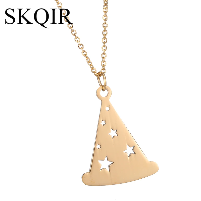 SKQIR Starry Triangular Christmas Hat Pendant Necklace for Women Stainless Steel Hollow Star Cap Christmas Jewelry Gifts
SKQIR Starry Triangular Christmas Hat Pendant Necklace for Women Stainless Steel Hollow Star Cap Christmas Jewelry Gifts