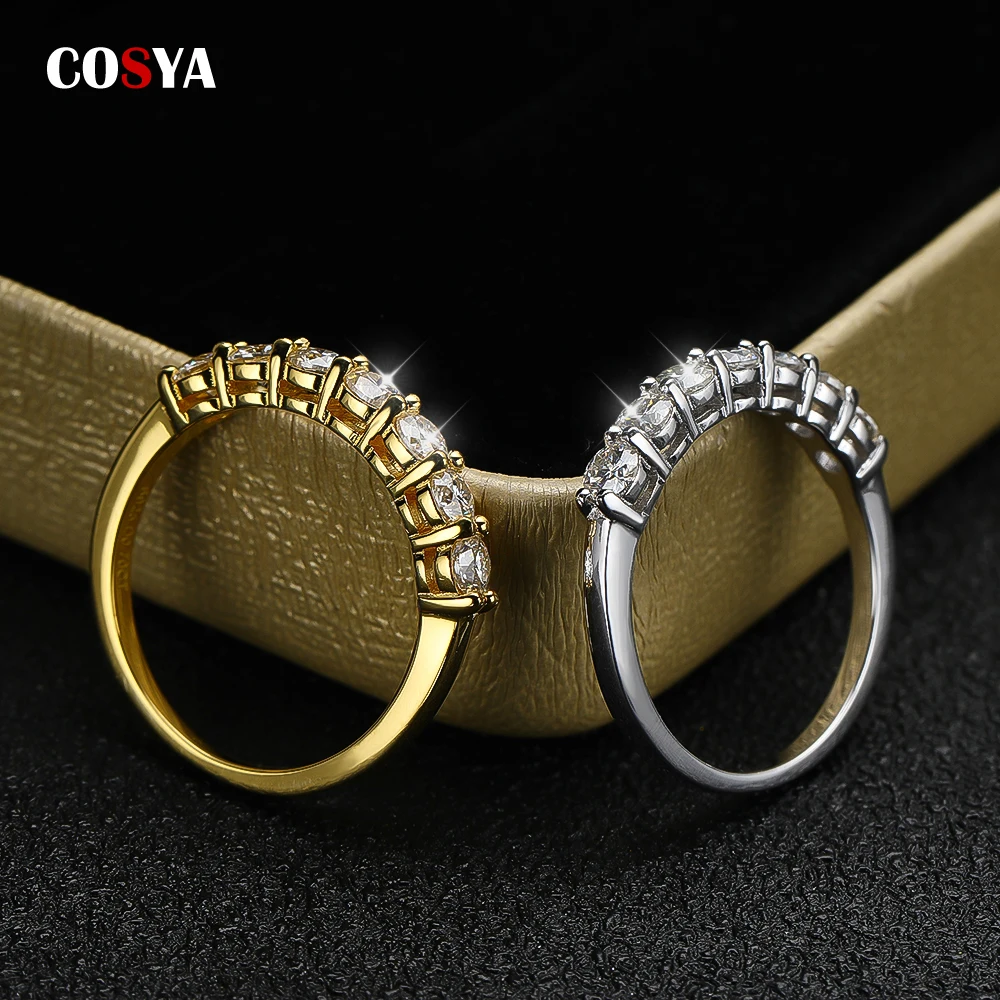 COSYA 7 Stones 3MM Moissanite Rings For Women Wedding 925 Sterling Silver Pt950 Diamond Engagement Ring Fine Jewelry Wholesale
COSYA 7 Stones 3MM Moissanite Rings For Women Wedding 925 Sterling Silver Pt950 Diamond Engagement Ring Fine Jewelry Wholesale
