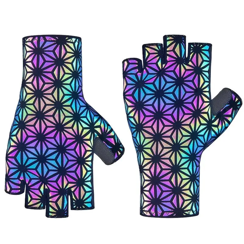 

Велосипедные перчатки с открытыми пальцами, разноцветные амортизирующие велосипедные перчатки с открытыми пальцами, Нескользящие велосипедные перчатки для горного и дорожного велосипеда