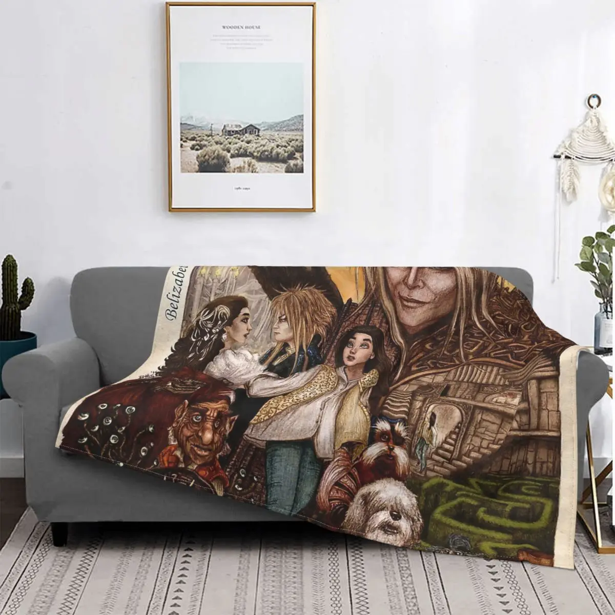 

Labyrinth Jareth Film Blankets Coral Fleece Plush Decoration Bedroom Bedding Couch Bedspread