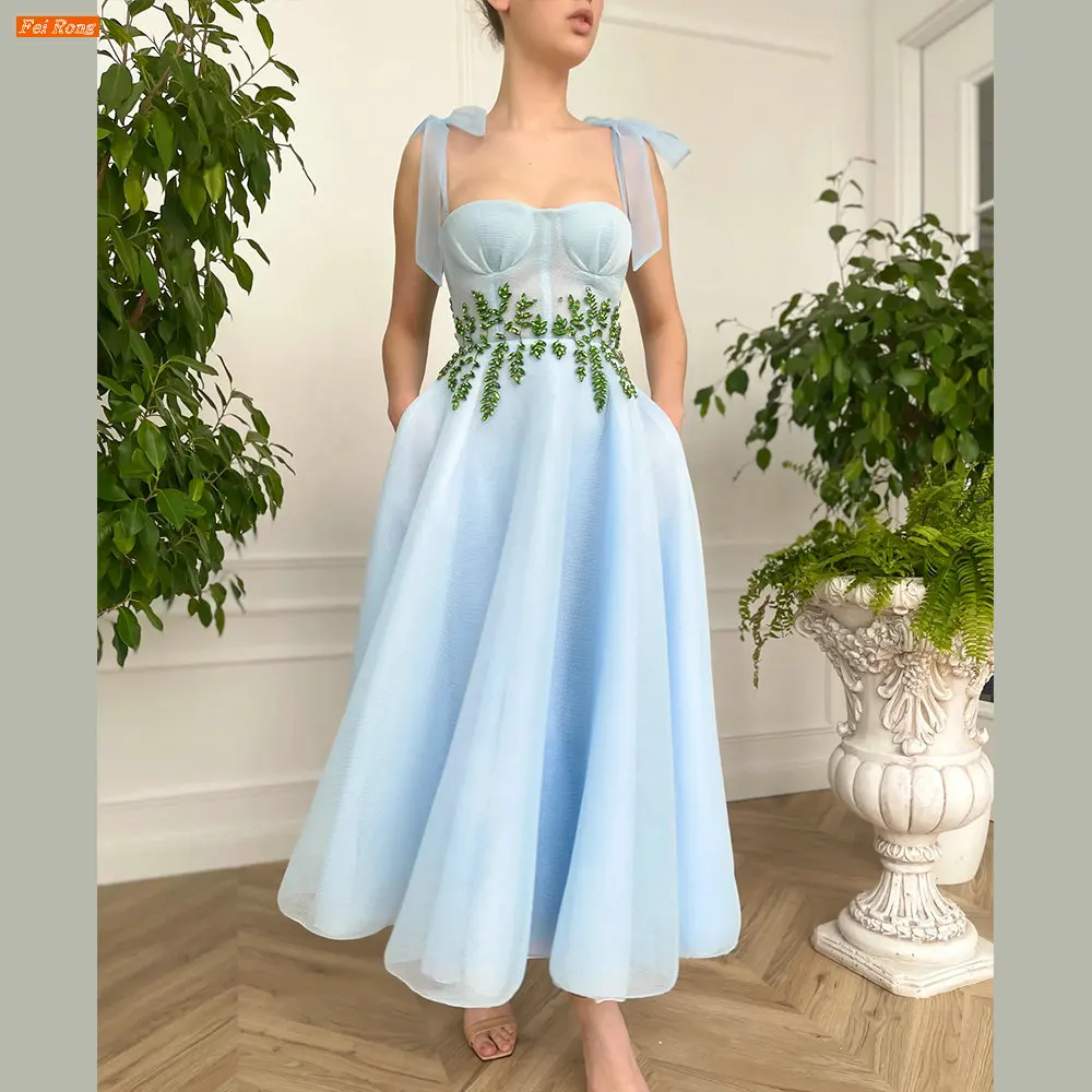 Fei Rong Light Blue Boho A Line Prom Dresses Robes De Soirée Sweetheart Women Party Dress Appliqued Tulle Vestidos de Gala
Fei Rong Light Blue Boho A Line Prom Dresses Robes De Soirée Sweetheart Women Party Dress Appliqued Tulle Vestidos de Gala