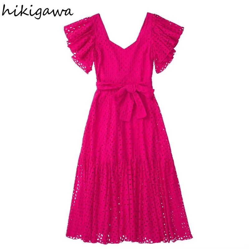 Шикарное модное женское платье Hikigawa с поясом, однотонные ажурные платья с вышивкой, женское винтажное женское платье с коротким рукавом, ... 
Шикарное модное женское платье Hikigawa с поясом, однотонные ажурные платья с вышивкой, женское винтажное женское платье с коротким рукавом, ...