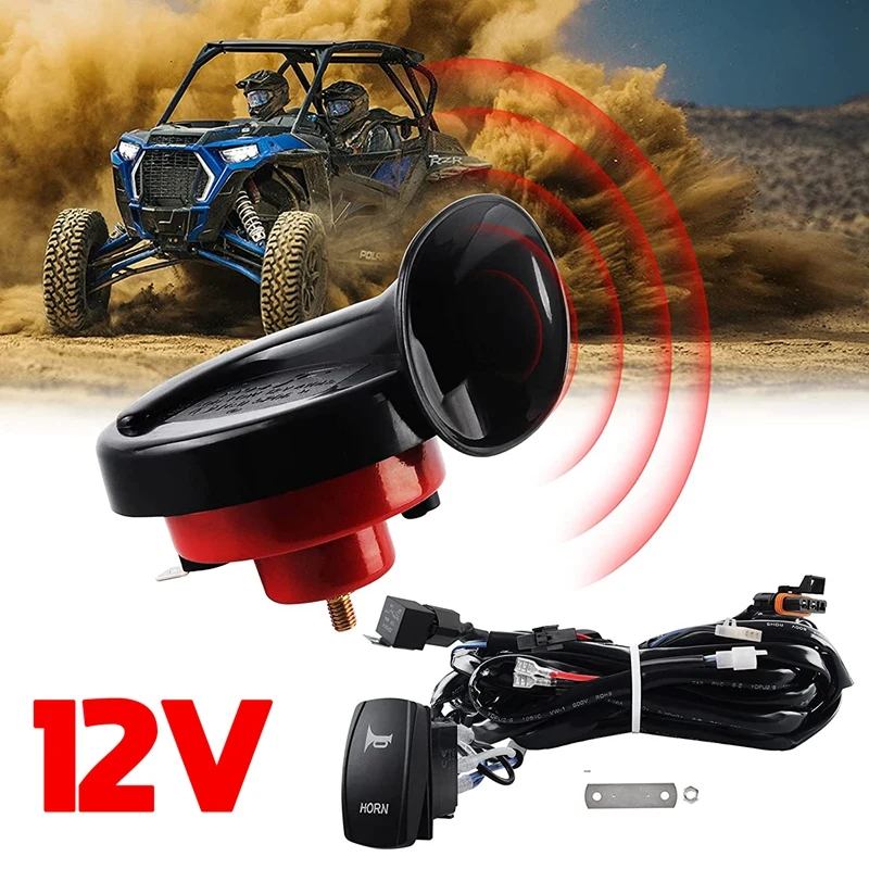 UTV/ATV Horn Kit With Toggle Switch For Pioneer, RZR, Can-Am Maverick X3, Kawasaki, Arctic Cat, Universal
UTV/ATV Horn Kit With Toggle Switch For Pioneer, RZR, Can-Am Maverick X3, Kawasaki, Arctic Cat, Universal