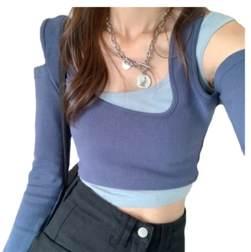 2022NEW INS Super Popular Design Korean Style Fake Two-Piece T-shirts Women 2022 New Bandage Dress Sneaky Design
2022NEW INS Super Popular Design Korean Style Fake Two-Piece T-shirts Women 2022 New Bandage Dress Sneaky Design