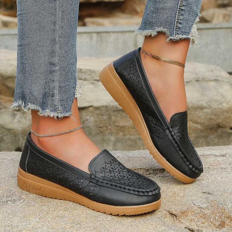 Женские туфли из воловьей кожи, с перфорацией, на плоской подошве, дышащие, для отдыха, для мам, для весны и лета, 2023
Женские туфли из воловьей кожи, с перфорацией, на плоской подошве, дышащие, для отдыха, для мам, для весны и лета, 2023