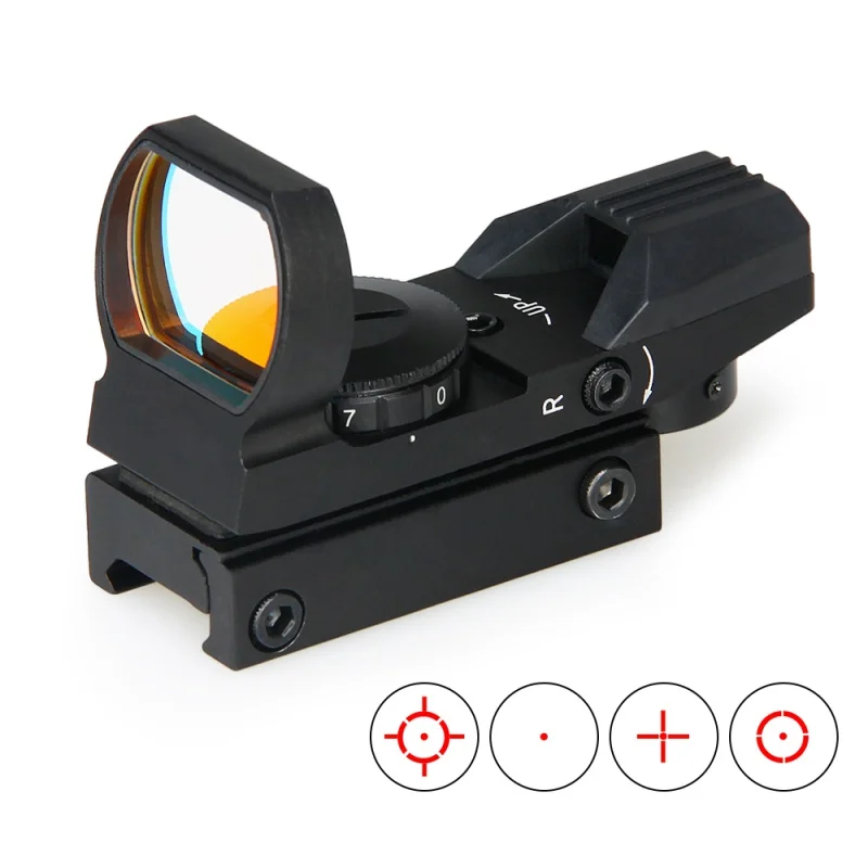 Tactical airsoft accessories 1X 21.2mm rail reflex sight scope Mini 4 Reticles Red dot Sight For CS Wargame hunting GZ2-0091A
Tactical airsoft accessories 1X 21.2mm rail reflex sight scope Mini 4 Reticles Red dot Sight For CS Wargame hunting GZ2-0091A