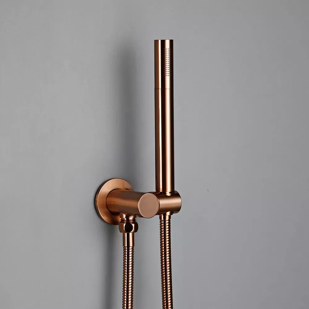 Brass Brushed Rose Gold Shower Bathroom Faucet Ceiling Wall Arm Diverter Mixer Handheld Spray Sets With 8-12 
Brass Brushed Rose Gold Shower Bathroom Faucet Ceiling Wall Arm Diverter Mixer Handheld Spray Sets With 8-12