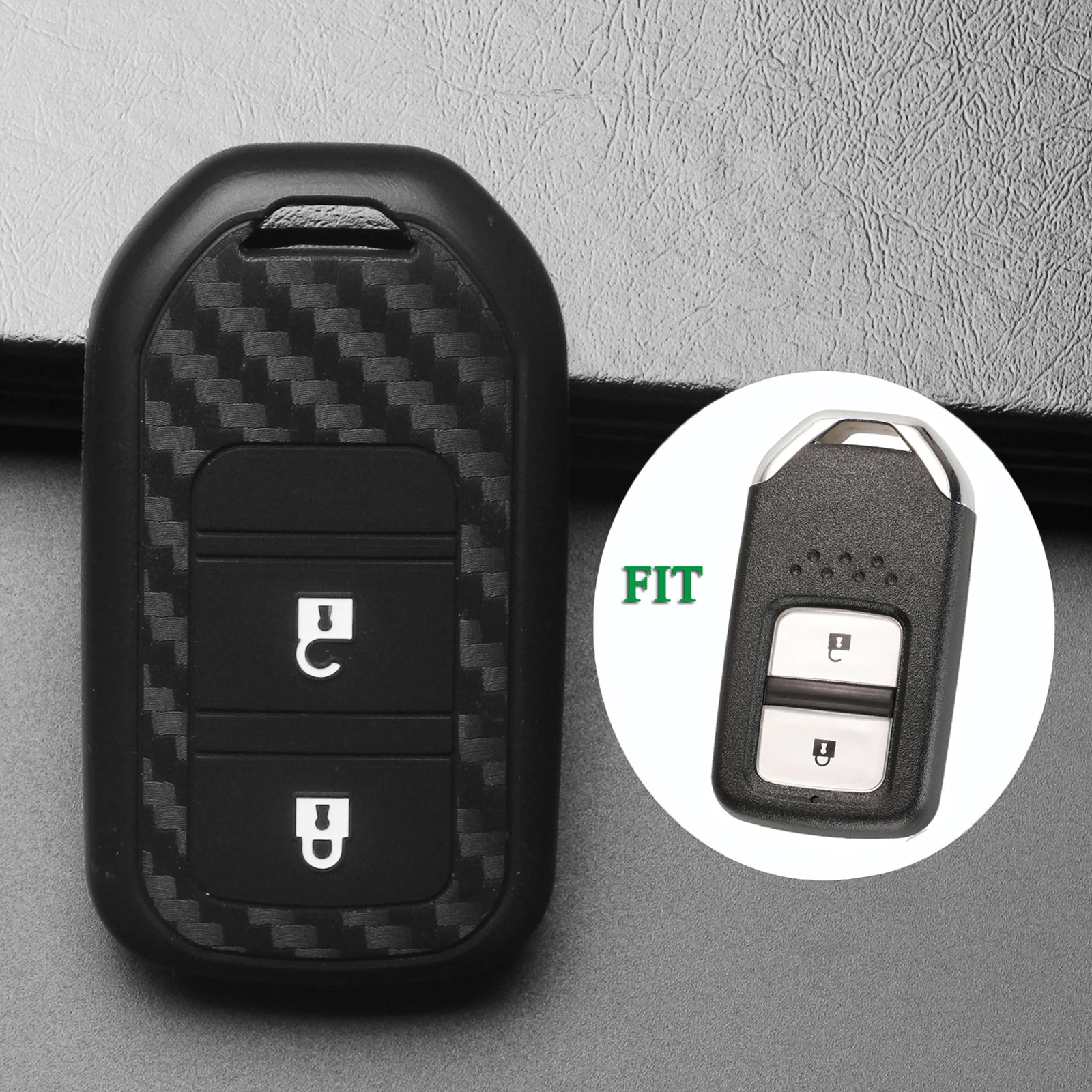 Bilchave 2 Buttons For Honda Vezel city civic Jazz BRV BR-V HRV Fob Carbon Fiber Silicone Remote Car Key Case Cover Holder 
Bilchave 2 Buttons For Honda Vezel city civic Jazz BRV BR-V HRV Fob Carbon Fiber Silicone Remote Car Key Case Cover Holder