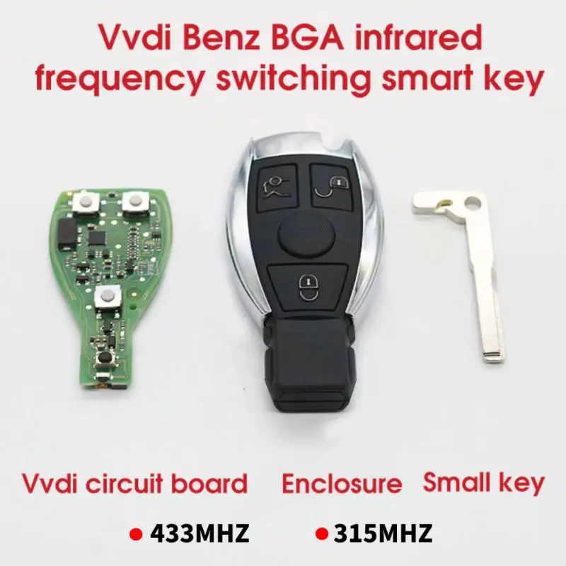 BGA 3 Buttons Remote Control Smart Card Shell VVDI / CG Benz 315Mhz / 433MHz Infrared Car Key Switchable Frequency for Mercedes
BGA 3 Buttons Remote Control Smart Card Shell VVDI / CG Benz 315Mhz / 433MHz Infrared Car Key Switchable Frequency for Mercedes