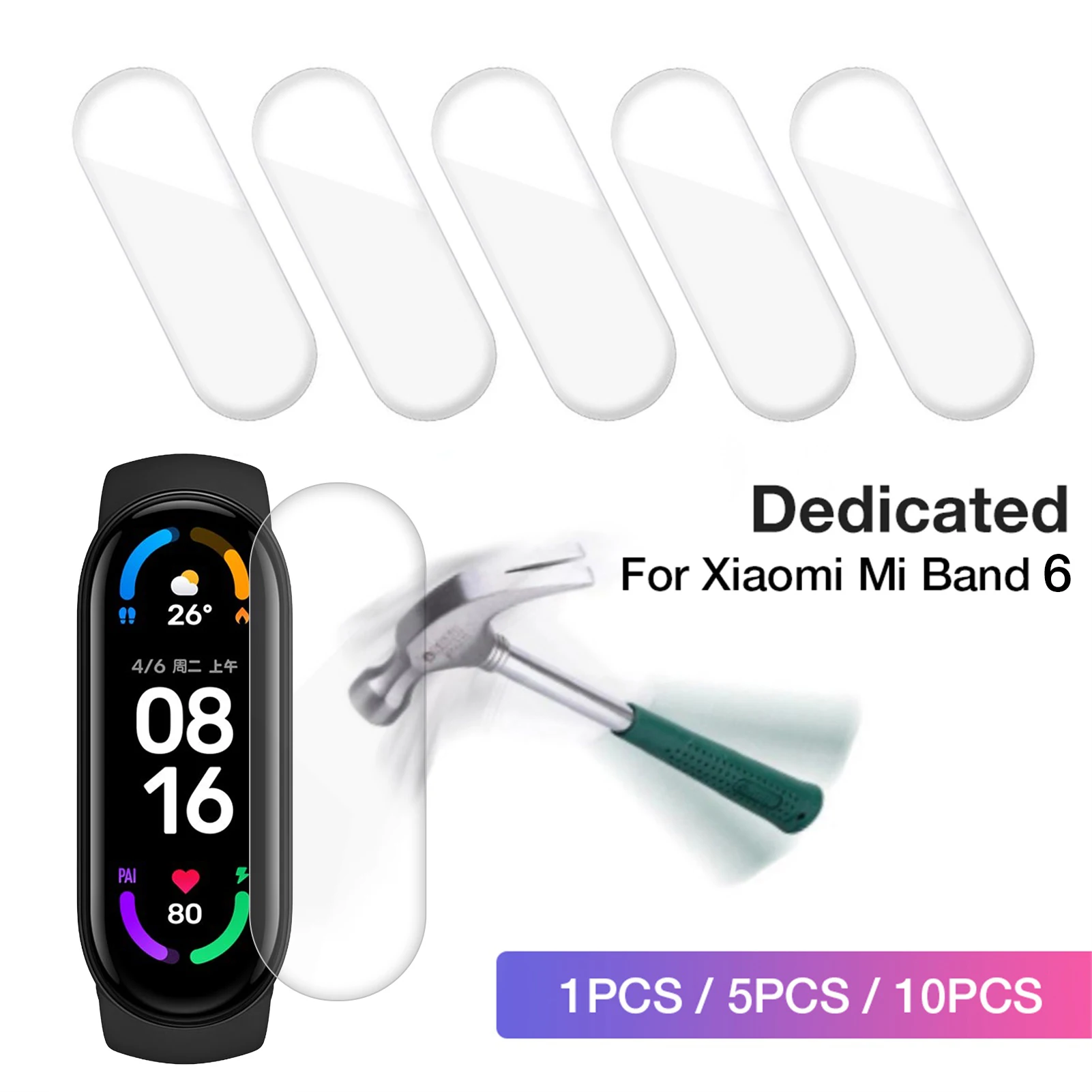 Нано-Защитная мягкая пленка из ТПУ для умных часов Xiaomi Mi Band 6, противоскользящая Водонепроницаемая Защитная стеклянная пленка HD для Mi Band 6
Нано-Защитная мягкая пленка из ТПУ для умных часов Xiaomi Mi Band 6, противоскользящая Водонепроницаемая Защитная стеклянная пленка HD для Mi Band 6