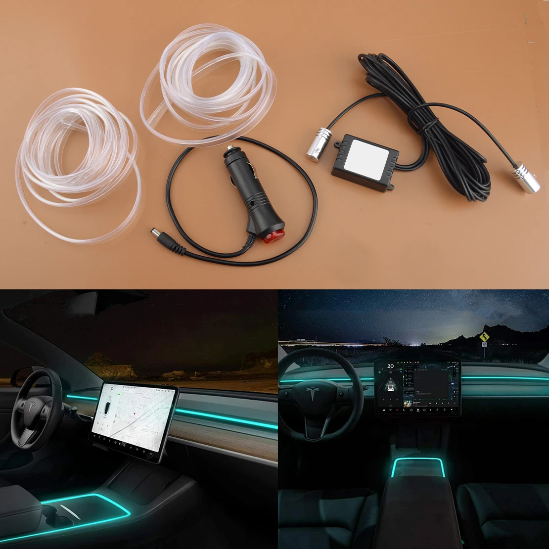 Neon Light Tubes RGB Interior LED Strip Lights App Controller Atmosphere Lamp Fit for Tesla Model 3 2021 12V
Neon Light Tubes RGB Interior LED Strip Lights App Controller Atmosphere Lamp Fit for Tesla Model 3 2021 12V