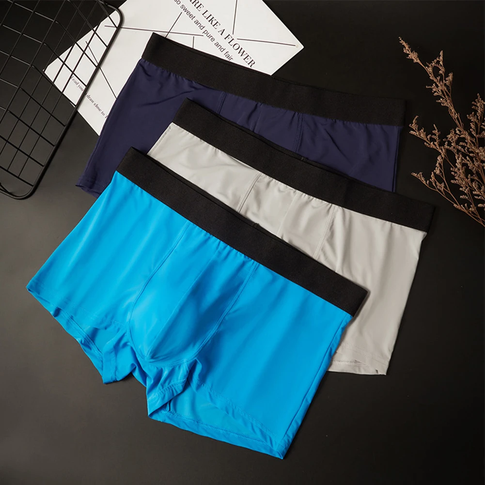 Mens Ice Silk Seamless U Convex Pouch Underwear Comfortable Boxer Briefs Underpants Panties Breathable Elastic Sleep Bottoms
Mens Ice Silk Seamless U Convex Pouch Underwear Comfortable Boxer Briefs Underpants Panties Breathable Elastic Sleep Bottoms