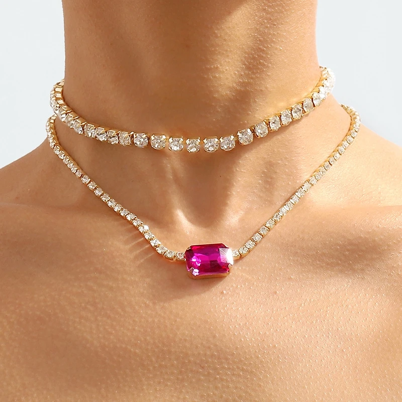 Ailodo Multilayer Tennis Chain Crystal Pendant Necklace For Women Luxury Party Wedding Necklace Fashion Jewelry Girls Gift 2023
Ailodo Multilayer Tennis Chain Crystal Pendant Necklace For Women Luxury Party Wedding Necklace Fashion Jewelry Girls Gift 2023