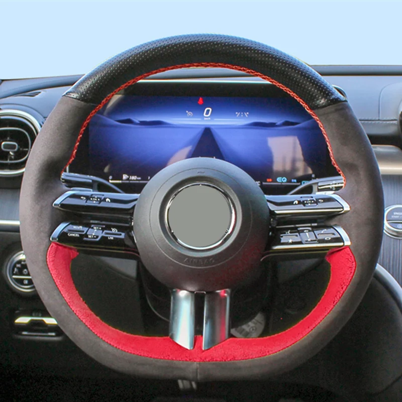 Car Hand Sewn Steering Wheel Cover Interior Decoration Styling Modification Accessories For Mercedes Benz C Class W206 2021 2022
Car Hand Sewn Steering Wheel Cover Interior Decoration Styling Modification Accessories For Mercedes Benz C Class W206 2021 2022