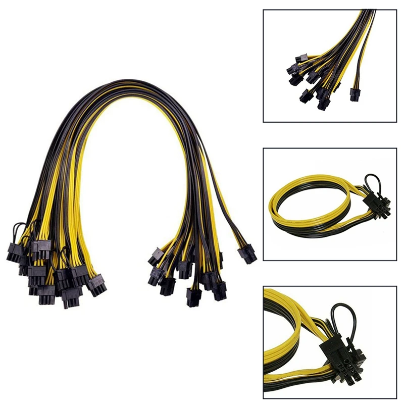 90CM 18AWG GPU PCIE 6Pin Male To 8Pin (6+2) Male Graphics Video Card Power Cable For BTC Ethereum Miners Mining
90CM 18AWG GPU PCIE 6Pin Male To 8Pin (6+2) Male Graphics Video Card Power Cable For BTC Ethereum Miners Mining