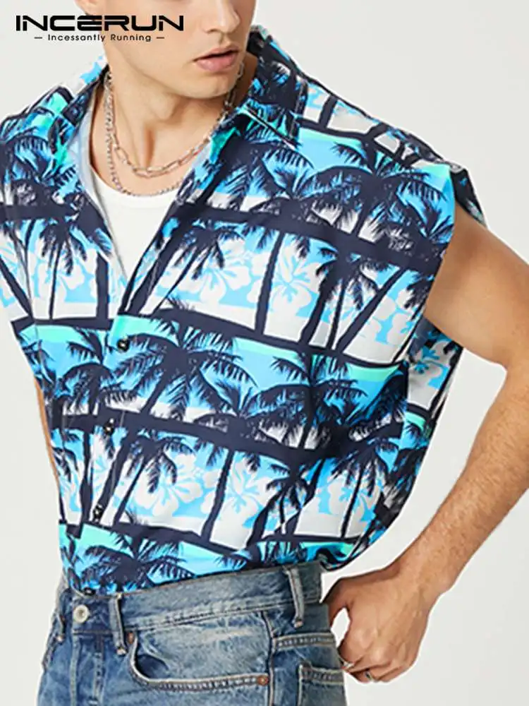 INCERUN Men Hawaiian Shirt Printing Lapel Sleeveless Button Streetwear Summer Camisas 2022 Vacation Casual Men Clothing S-5XL
INCERUN Men Hawaiian Shirt Printing Lapel Sleeveless Button Streetwear Summer Camisas 2022 Vacation Casual Men Clothing S-5XL