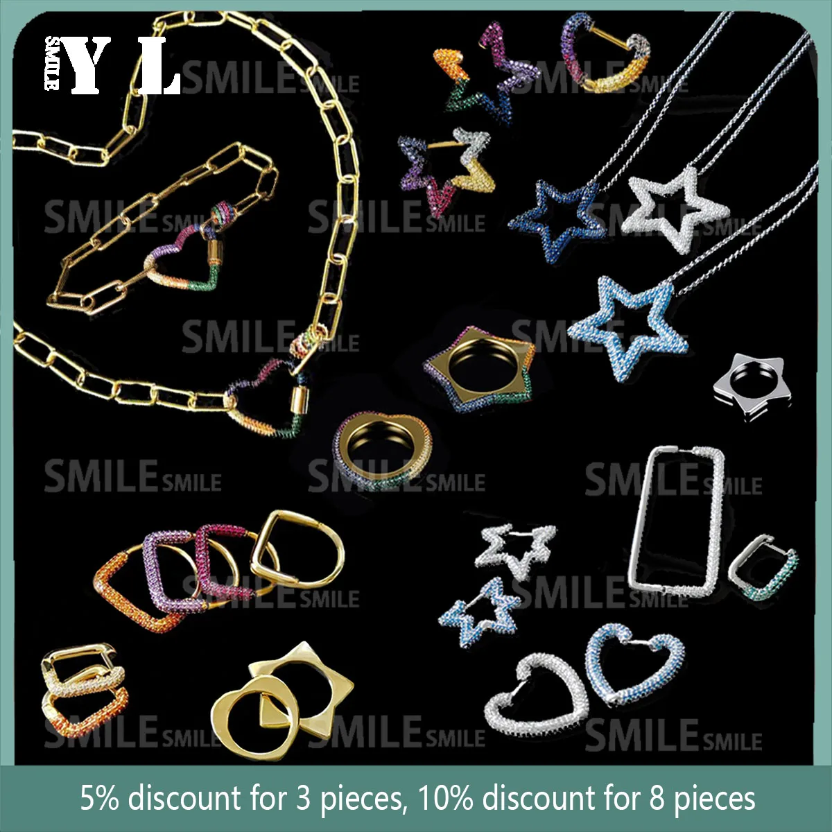 High Quality S925 Sterling Silver Geometric Rainbow Love Five-star Series Style Women Retro Fashion Monaco Luxury Jewelry
High Quality S925 Sterling Silver Geometric Rainbow Love Five-star Series Style Women Retro Fashion Monaco Luxury Jewelry