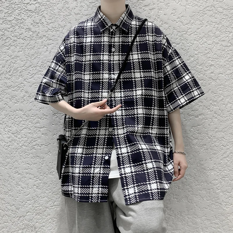 Summer Cotton Plaid Shirt Men Fashion Retro Casual Shirt Mens Streetwear Korean Loose Oversized Short Sleeve Shirt Men M-2XL
Summer Cotton Plaid Shirt Men Fashion Retro Casual Shirt Mens Streetwear Korean Loose Oversized Short Sleeve Shirt Men M-2XL