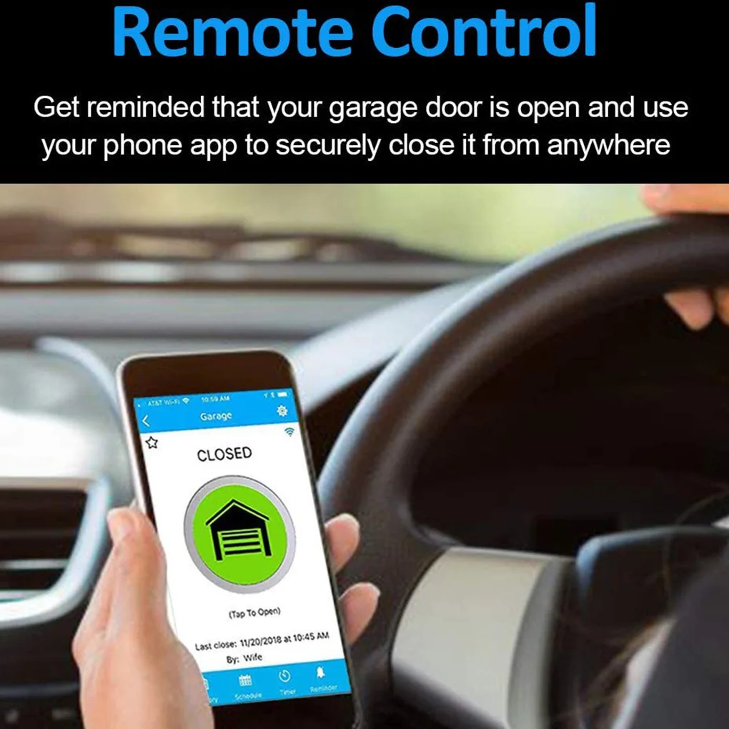 WiFi Switch Garage Door Controller for Car Garage Door with Alexa Google Home and IFTT Smart Life/Tuya APP Control Switch
WiFi Switch Garage Door Controller for Car Garage Door with Alexa Google Home and IFTT Smart Life/Tuya APP Control Switch