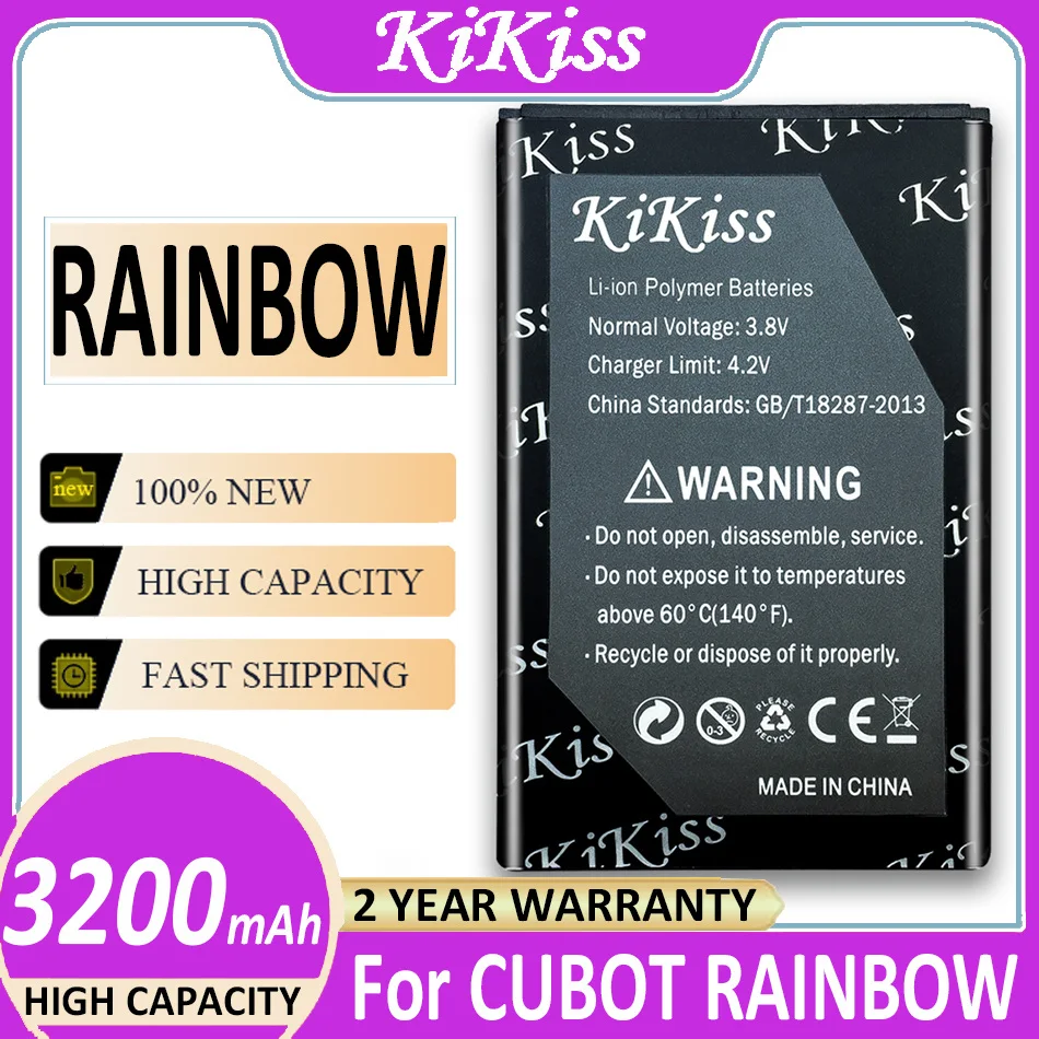 Mobile Phone Battery For CUBOT RAINBOW Battery 3200mAh Batterij +Tracking Number
Mobile Phone Battery For CUBOT RAINBOW Battery 3200mAh Batterij +Tracking Number