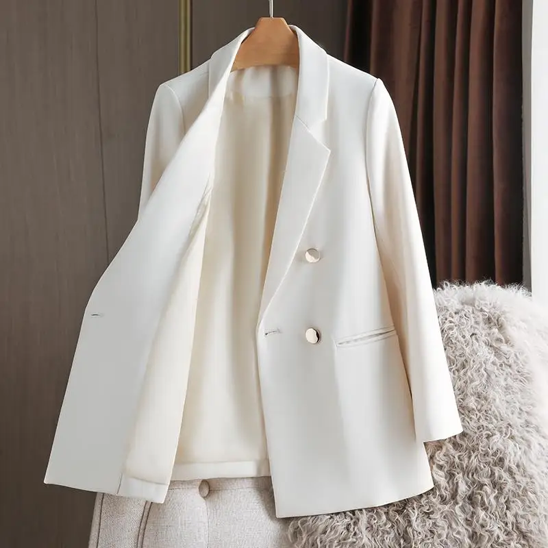Women's Casual Office Suit Jacket 2022 Spring Autumn Double Breasted Loose Vintage Chic Blazer Coat Fried Street Female Outwear
Women's Casual Office Suit Jacket 2022 Spring Autumn Double Breasted Loose Vintage Chic Blazer Coat Fried Street Female Outwear