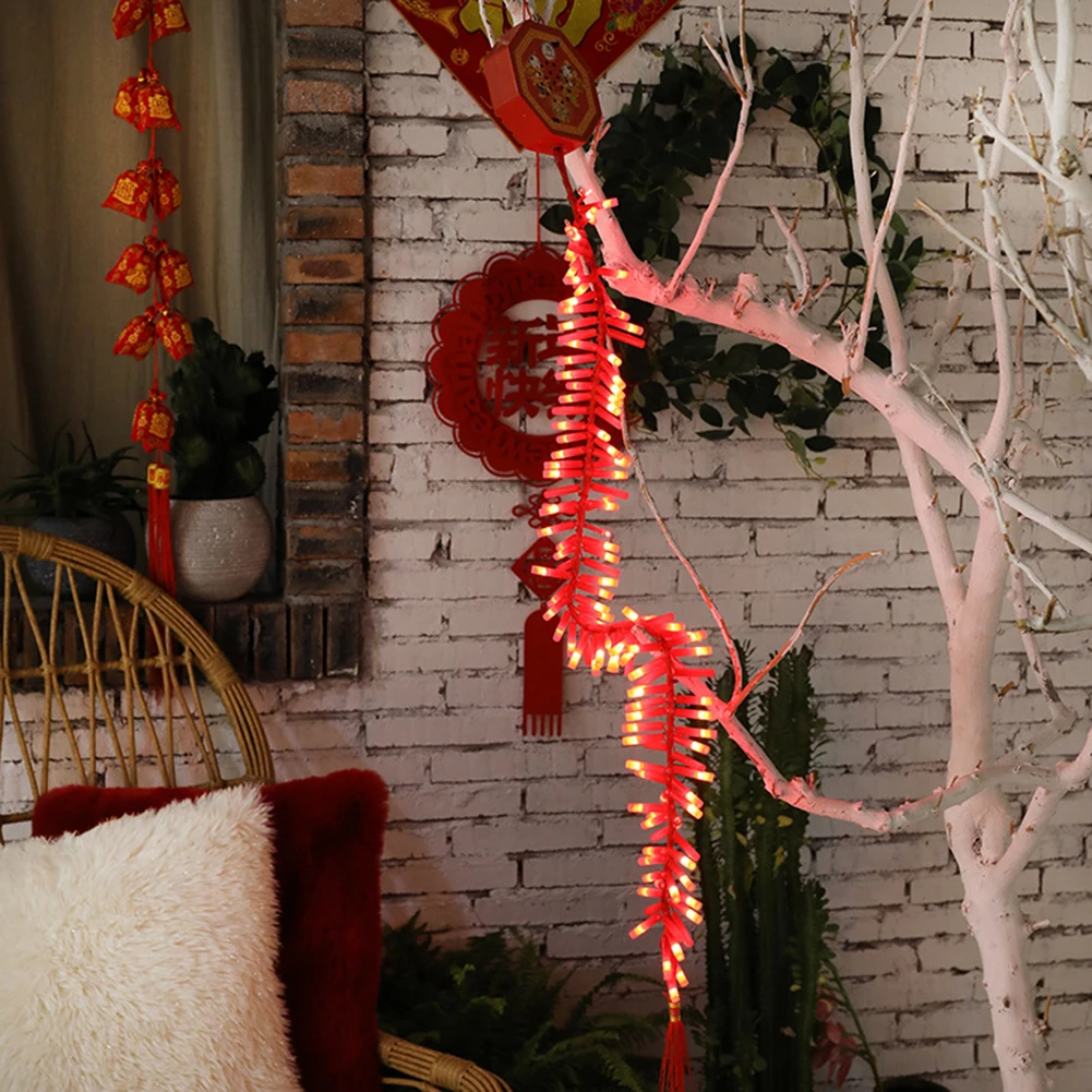 92LED 1.35m Electronic Firecracker Sound LED Light Chinese New Year Hangings Party Wedding Decorative Fairy Lights
92LED 1.35m Electronic Firecracker Sound LED Light Chinese New Year Hangings Party Wedding Decorative Fairy Lights