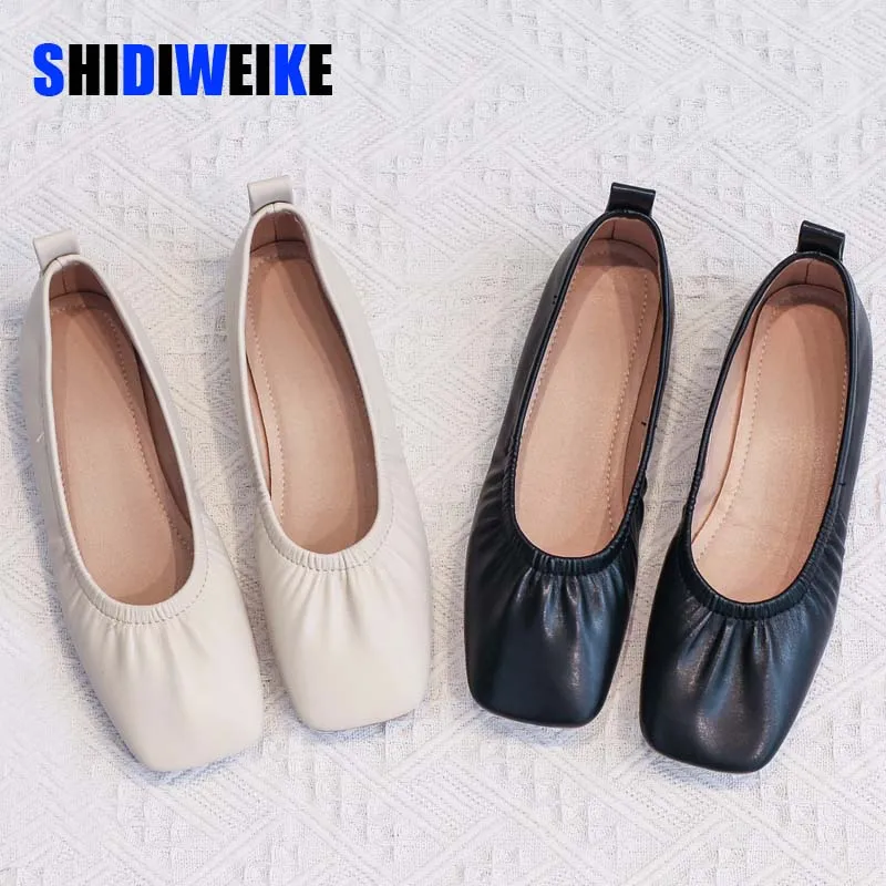 Fashion Flats Non-slip Shoes Women Summer And Autumn Casual Square Toe Flat Leather Shoes Shallow Mouth Simple Shoes AD2290
Fashion Flats Non-slip Shoes Women Summer And Autumn Casual Square Toe Flat Leather Shoes Shallow Mouth Simple Shoes AD2290