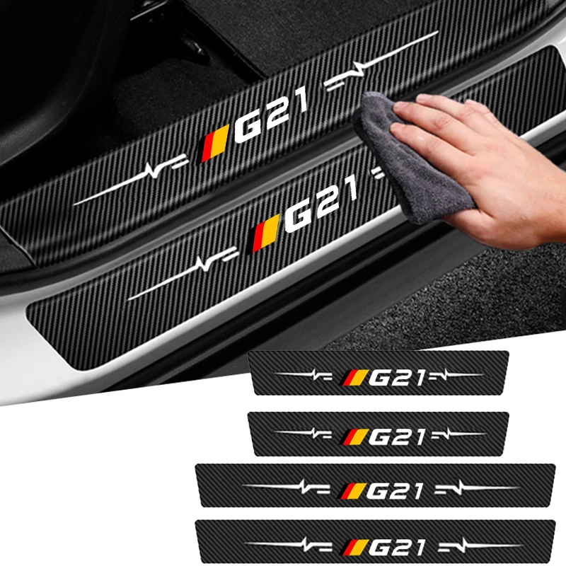 Автомобильные наклейки, защита от царапин на пороги двери для BMW G21 Badge 3 Series, защита порога, аксессуары для стайлинга из углеродного волокна
Автомобильные наклейки, защита от царапин на пороги двери для BMW G21 Badge 3 Series, защита порога, аксессуары для стайлинга из углеродного волокна