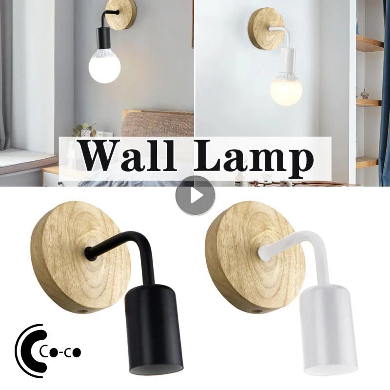 Nordic Wood Wall Lamp Sconce E27 Retro Bedside Vintage Indoor Lighting Bedroom Living Room For Home Decor LED Wall Light Fixture
Nordic Wood Wall Lamp Sconce E27 Retro Bedside Vintage Indoor Lighting Bedroom Living Room For Home Decor LED Wall Light Fixture