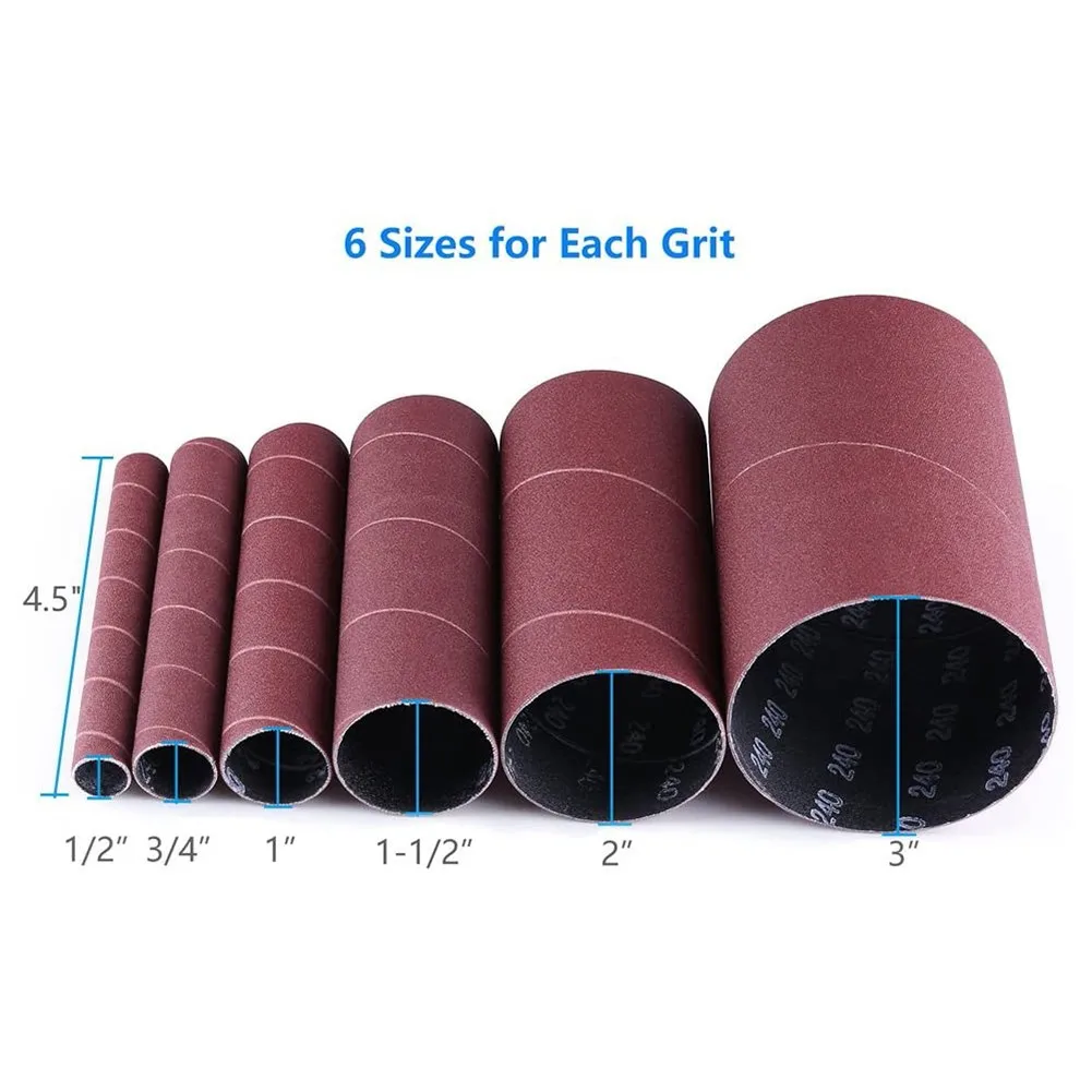 6pcs 4.5 Inch Sanding Drum Sleeves Kit Sanding Paper Drum Polishing Wheels 80# /120# Power Tools Accessories Sander Parts
6pcs 4.5 Inch Sanding Drum Sleeves Kit Sanding Paper Drum Polishing Wheels 80# /120# Power Tools Accessories Sander Parts