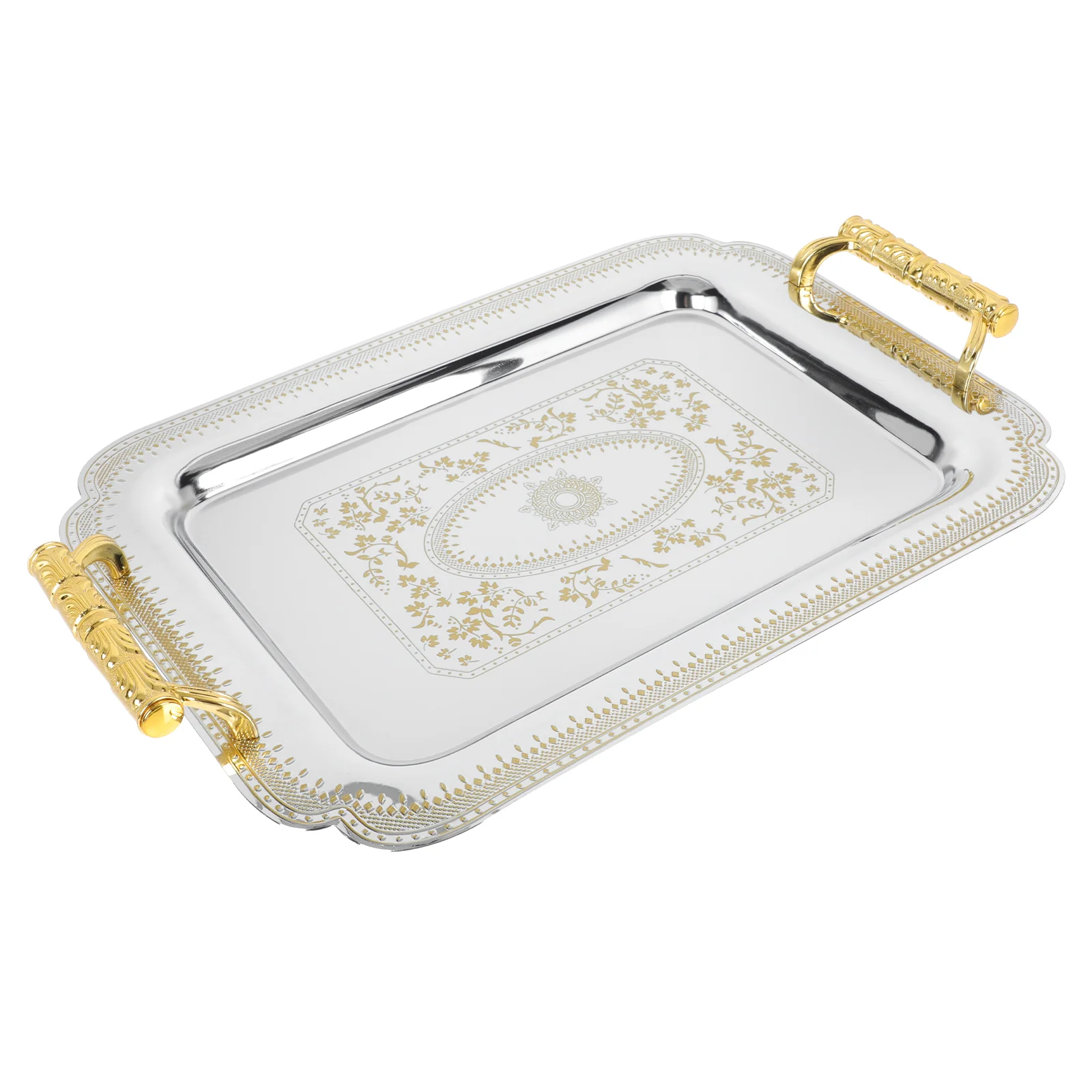 Tray Serving Plate Food Platter Metal Coffee Cake Dessert Bread Drinks Fruit Trays Ottoman Stainless Rectangular Gold Breakfast
Tray Serving Plate Food Platter Metal Coffee Cake Dessert Bread Drinks Fruit Trays Ottoman Stainless Rectangular Gold Breakfast