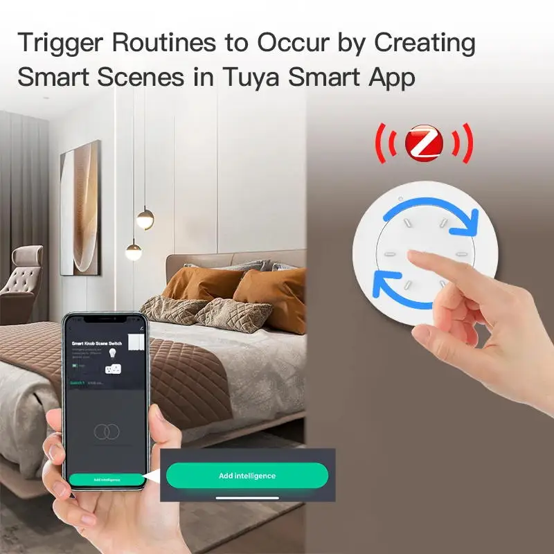 Tuya ZigBee Smart Knob Switch Wireless Smart Scene Switch Button Remote Knob Dimmer Automation Scenario APP Control Zigbee Bulb
Tuya ZigBee Smart Knob Switch Wireless Smart Scene Switch Button Remote Knob Dimmer Automation Scenario APP Control Zigbee Bulb