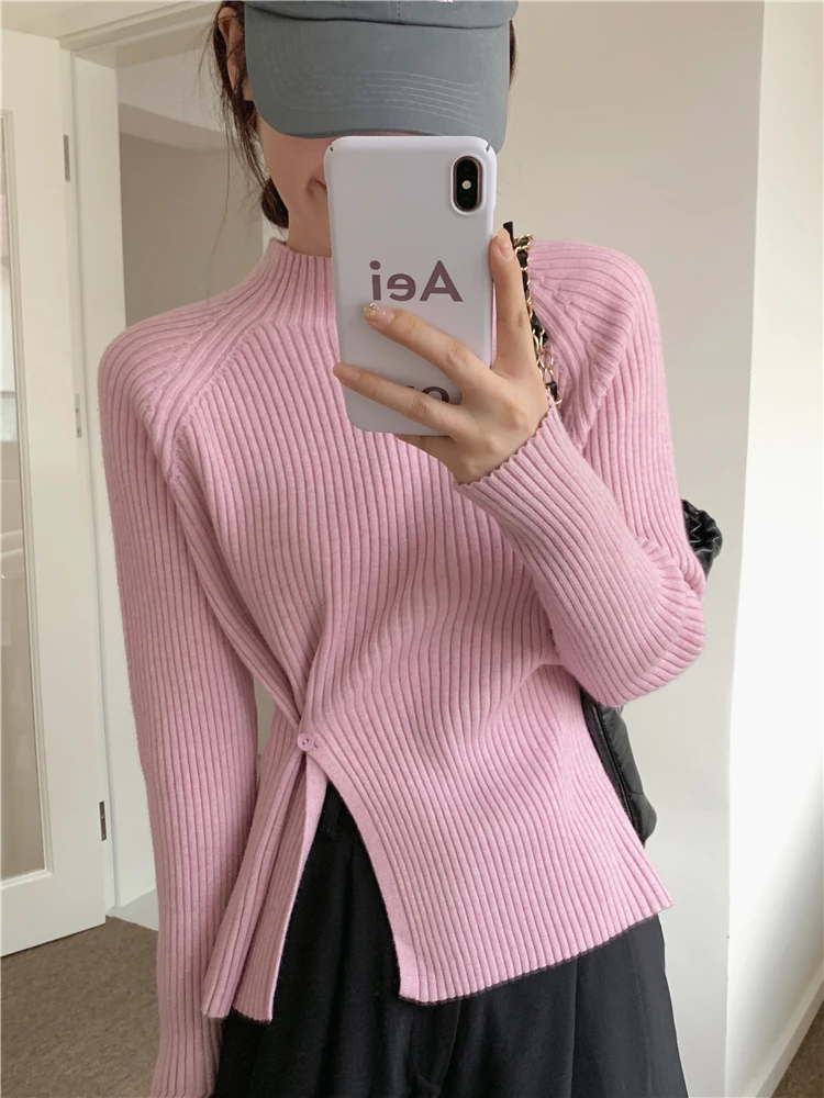 GBG4908 Half High Collar Solid Split Long Sleeve Women's Autumn Korean 2023 New Design Sense Fashion Slim Fit Top
GBG4908 Half High Collar Solid Split Long Sleeve Women's Autumn Korean 2023 New Design Sense Fashion Slim Fit Top