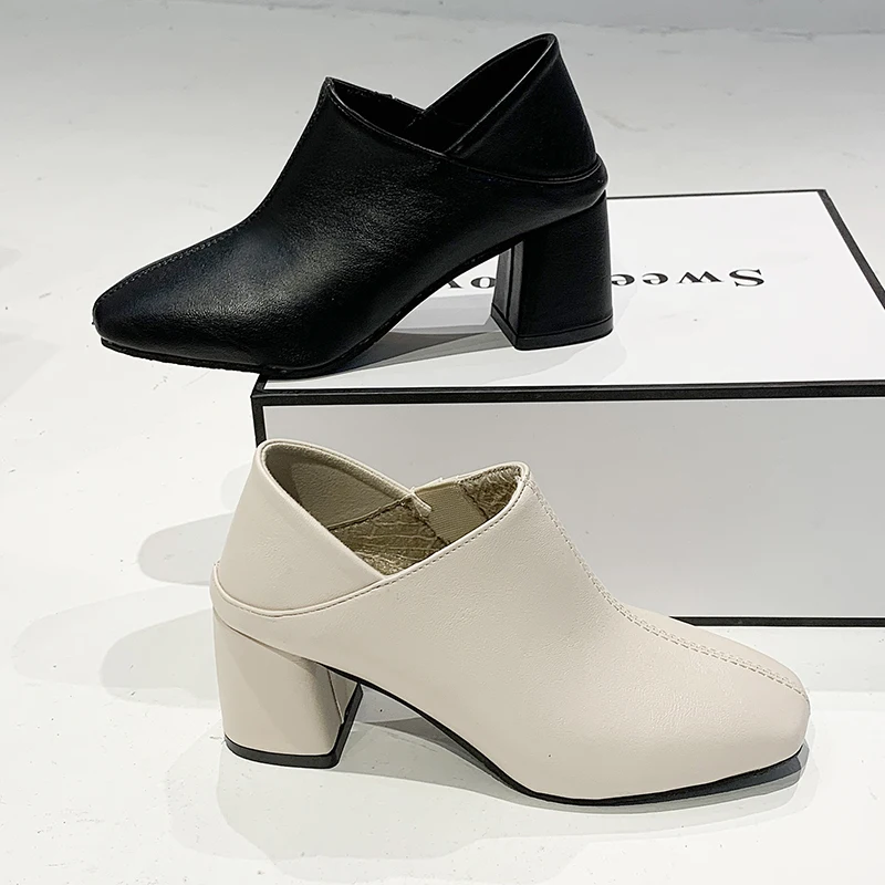 Pointed Toe Mid Heels Women Spring Autumn Single Shoes Woman Soft PU Leather Shoes Square Heel Female Black Pumps Women Shoes
Pointed Toe Mid Heels Women Spring Autumn Single Shoes Woman Soft PU Leather Shoes Square Heel Female Black Pumps Women Shoes