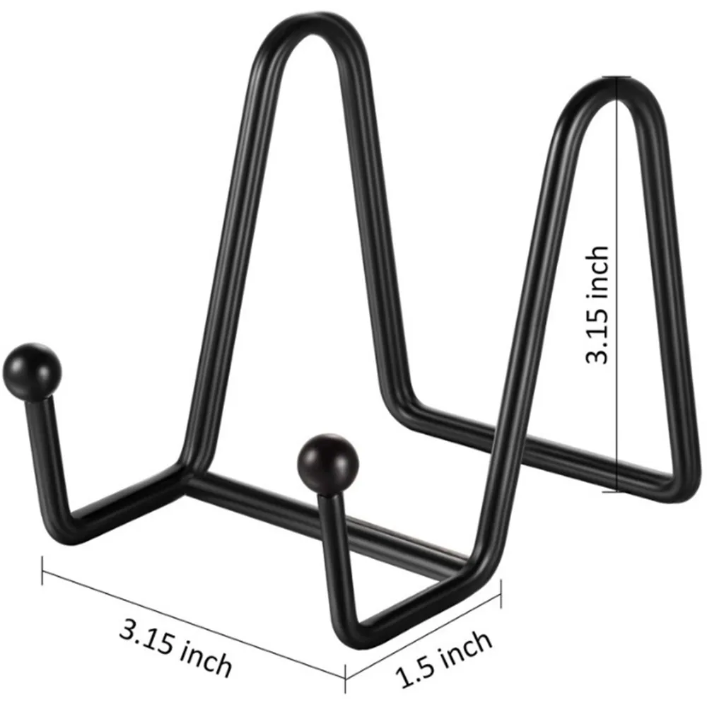 4PCS Plate Stands For Display Black Iron Easel Plate Holder Display Stands Metal Frame Holder Stands For Pictures Photo Decors 
4PCS Plate Stands For Display Black Iron Easel Plate Holder Display Stands Metal Frame Holder Stands For Pictures Photo Decors