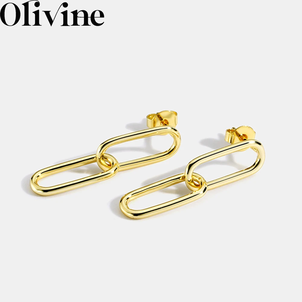 High Polished Tarnish Free 925 Sterling Silver Link Earrings 18K Gold Plated Minimalist Brands Designer Kendall Jewelry
High Polished Tarnish Free 925 Sterling Silver Link Earrings 18K Gold Plated Minimalist Brands Designer Kendall Jewelry