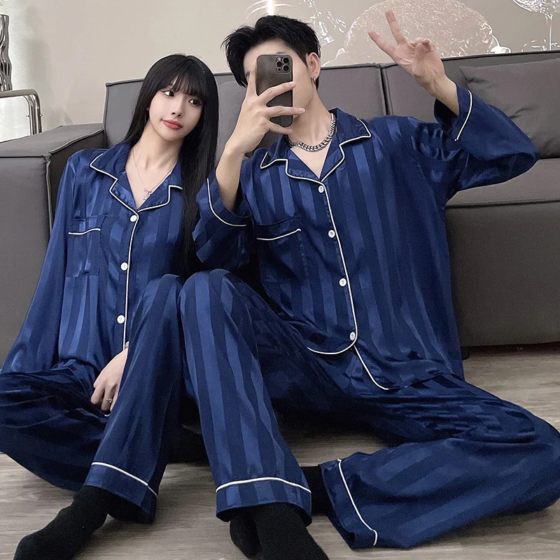 QUHENG Silk Pajamas Suit for Women Autumn Winter Long Sleeved Trousers Homewear Lounge Long Sleeve Clothes Men's Warm Sleepwear
QUHENG Silk Pajamas Suit for Women Autumn Winter Long Sleeved Trousers Homewear Lounge Long Sleeve Clothes Men's Warm Sleepwear